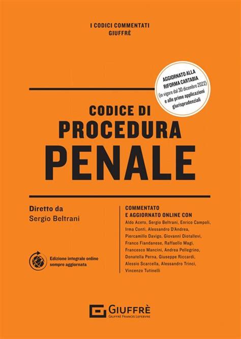 Codice Di Procedura Penale Libro Giuffr I Codici Commentati