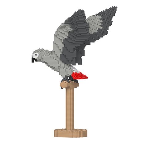 Jekca African Grey S Lego Sculpture Construction D Brick