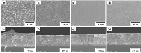 Surface And Cross Sections Of FE SEM Images Of The FTO Substrate Before