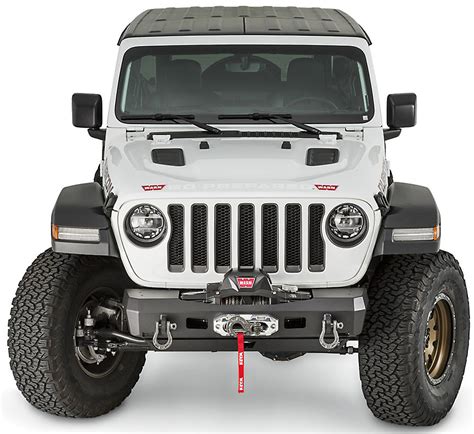 Warn 101325 Elite Series Stubby Front Bumper For 18 23 Jeep Wrangler Jl And Gladiator Jt Quadratec