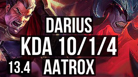 Darius Vs Aatrox Top 10 1 4 1 6m Mastery 700 Games Godlike Kr