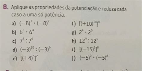 Aplique A Propriedade Da Pot Ncia De Pot Ncia