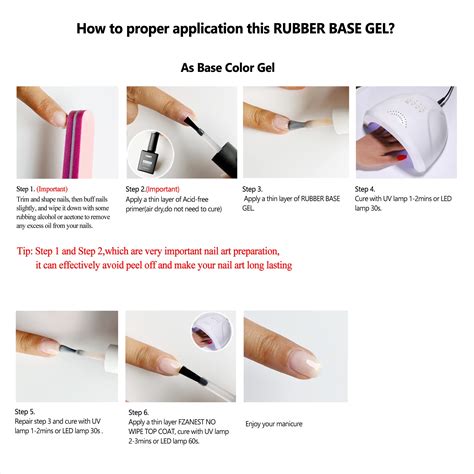 Buy FZANEST Rubber Base Gel For Nails Builder Base Clear Sheer Color