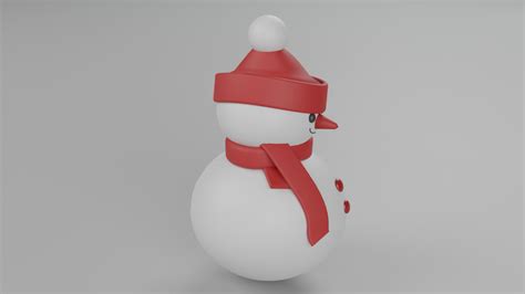 Snowman 3d Model Turbosquid 2164358