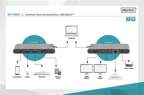 Digitus By Assmann Shop Universal Travel Docking Station Usb Type C