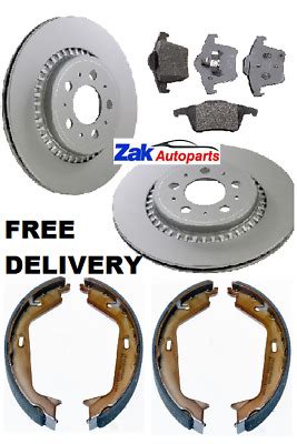 For Volvo Xc Rear Brake Discs And Pads Handbrake Shoes Set