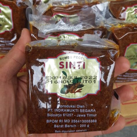 Jual Bumbu Pecel Sinti 200gr Isi 30pcs Shopee Indonesia