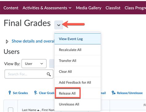 Releasing Final Grades To Students In Brightspace Brightspace