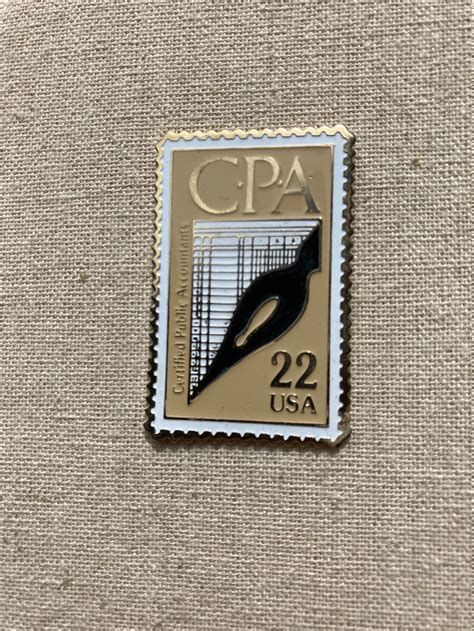 Cpa Certified Public Accountant Stamp Pin Vintage 22 Cent Etsy