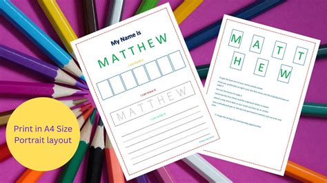 Personalised Name Printable Worksheet, Name Recognition, Trace My Name, Educational and Fun ...