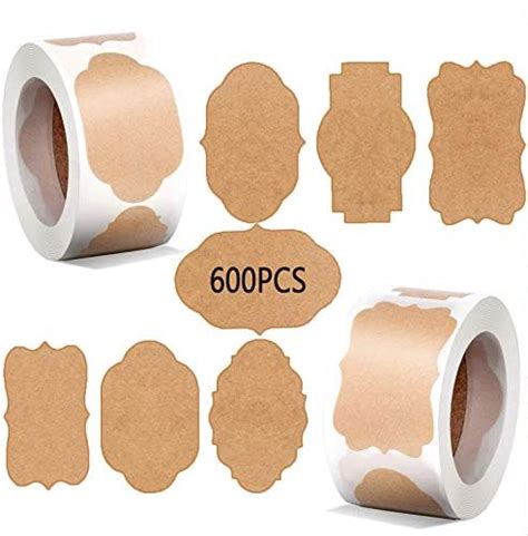 Autocollants D étiquettes en Papier Kraft 600 Pièces Étiquettes