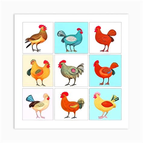 Rooster Set Art Print by MdsArts - Fy