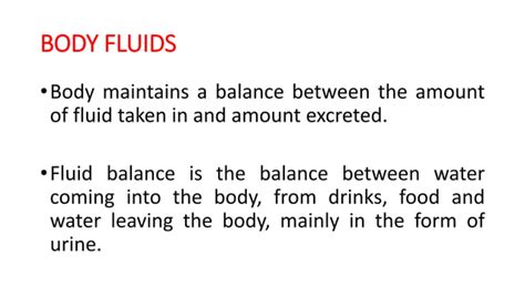 Composition Of Body Fluids Mechanisms Pptx