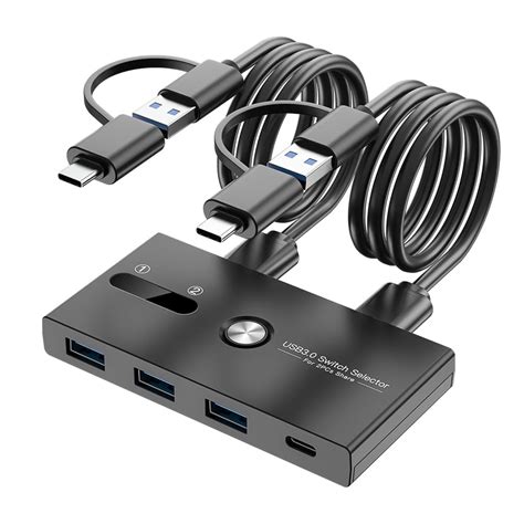 Amazon.com: USB C Switch&USB A Switch 2 in 1,USB switcher 2 Computers ...