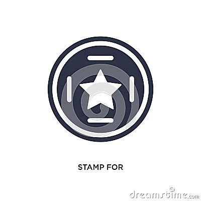 Stamp For Passports Icon On White Background Simple Element