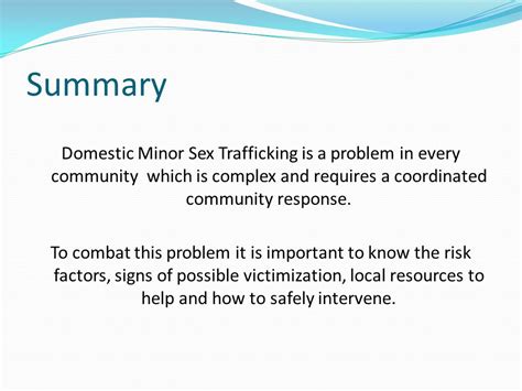 Domestic Minor Sex Trafficking Ppt Download