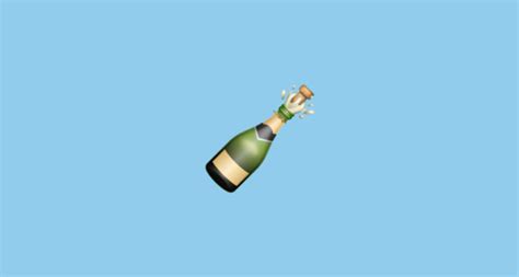 Bottle With Popping Cork Emoji On Whatsapp