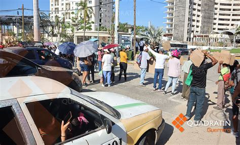 Bloquean Por Tercer D A Consecutivo En Acapulco Para Censo Por Otis