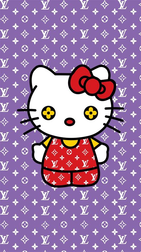 Hello Kitty Lv Edition Hello Kitty Wallpaper Kitty Wallpaper Kitty