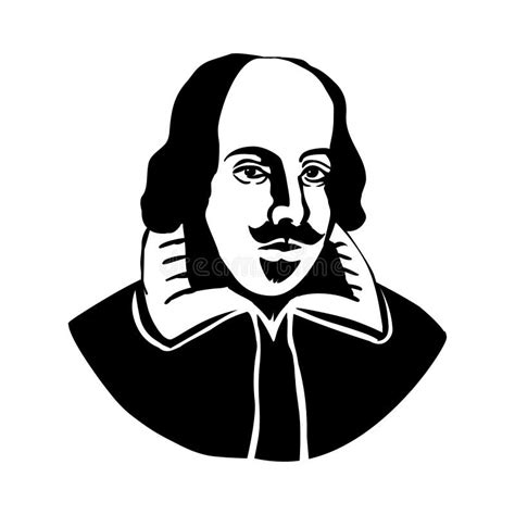 William Shakespeare Vector Portrait Of William Shakespeare Stock Vector