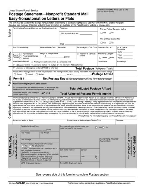 2015 2020 Form Usps Ps 3602 Nz Fill Online Printable Fillable Blank Pdffiller