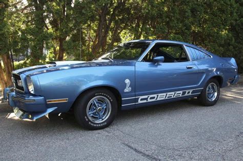 Beautiful 1976 Mustang Cobra Ii Blue With White Stripes 16000 Miles