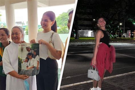 Look Janine Gutierrez Visits Alma Mater Abs Cbn News