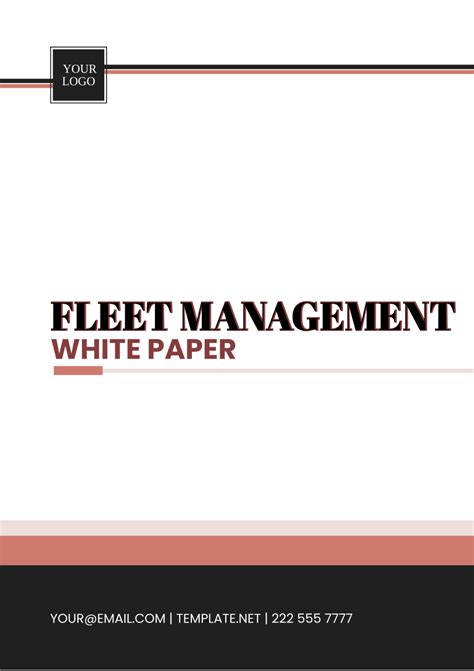 Free Fleet Management White Paper Template Edit Online And Download