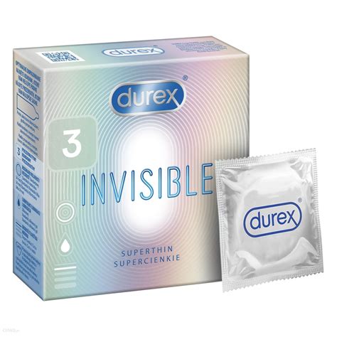 Durex INVISIBLE najcieńsze prezerwatywy 3 szt sklep erotyczny Elavia