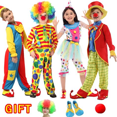 Costumes De Clown De Cirque D Halloween Pour Enfants Avec Chaussures