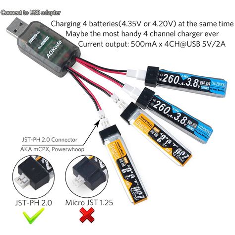 Cx Channel Usb Charger For Mcpx Lipos Vhb Ac