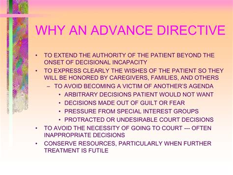 Ppt Advance Directives Powerpoint Presentation Free Download Id9607143