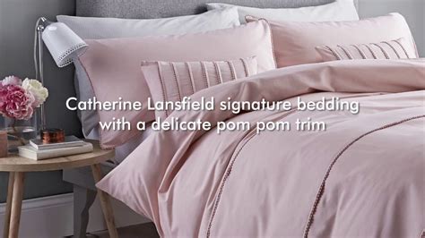 Catherine Lansfield Pom Pom Blush Bedding Youtube