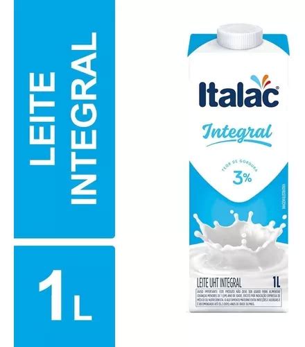 Leite Integral Uht Italac Caixa L Tampa Mercadolivre