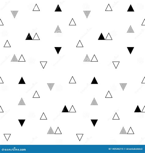 Triangles And Pyramids Seamless Pattern Abstract Geometric Repeat