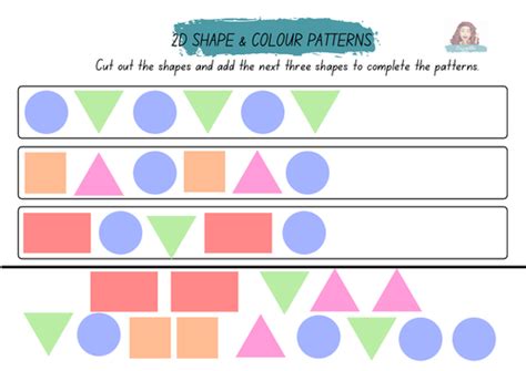 2d Shape Repeating Patterns Teaching Resources