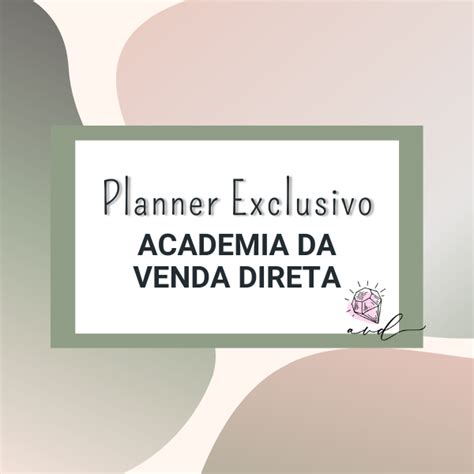 Planner Fa A Acontecer Avd Academia Da Venda Direta Hotmart