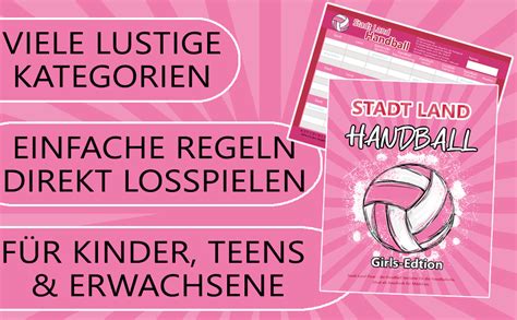 Stadt Land Handball Girls Edition M Dchen Geschenk F R