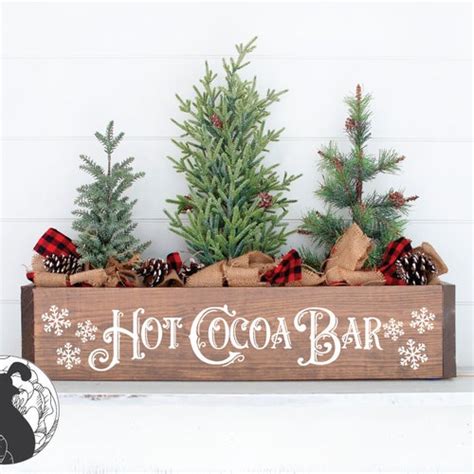 Hot Chocolate Svg Cocoa Bar Christmas Sign Shirt Svg Dxf Eps Etsy