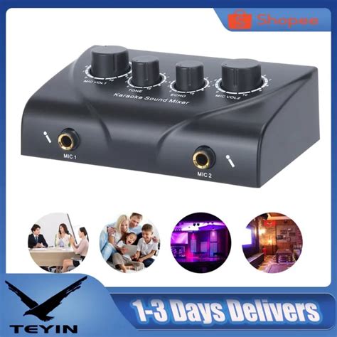 Tiktok Hotnew Karaoke Sound Mixer Dual Mic Inputs R Amplifier