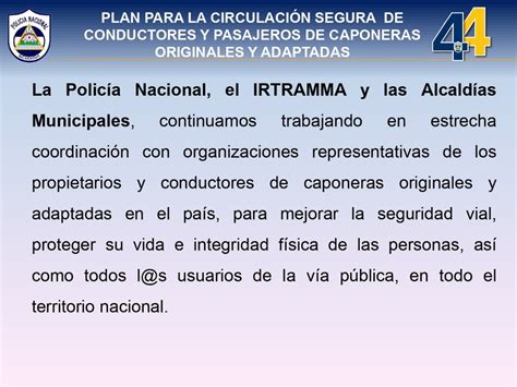 La Polic A Nacional Da A Conocer Avances Plan Para La Circulaci N