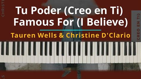 Tutorial Tu Poder Creo En Ti Famous For I Believe Tauren Wells