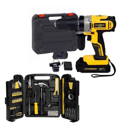 Parafusadeira E Furadeira A Bateria 24V Hammer Bivolt GYP