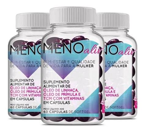 Kit 3x Meno Aliv 30 Dias Contra Sintomas Menopausa Tpm Menoaliv