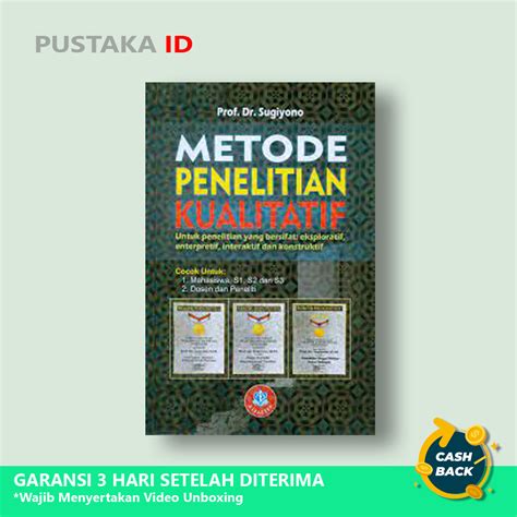 Jual Buku Metode Penelitian Kualitatif Untuk Penelitian Yang Bersifat