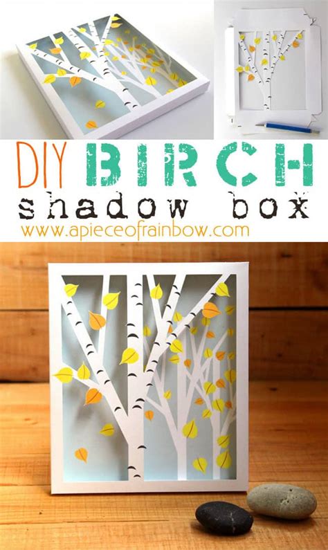 DIY: Printable Birch Shadow Box - A Piece Of Rainbow