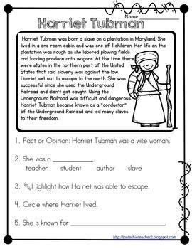 Harriet Tubman Printables