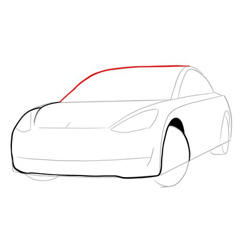 Sketching the Future: How to Draw a 2021 Tesla Model 3