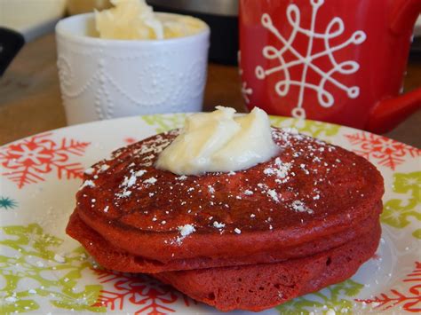 Morningnoonight Red Velvet Pancakes With Cream Cheese Butter