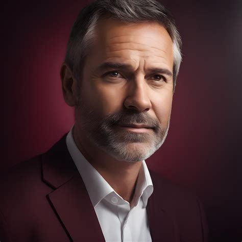 Premium AI Image Portrait Of A Handsome Mature Man In A Suit